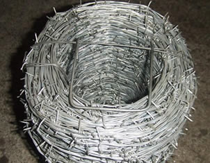 A roll of barbed wire