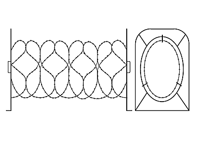 Mobile barrier spiral razor concertina schematic diagram